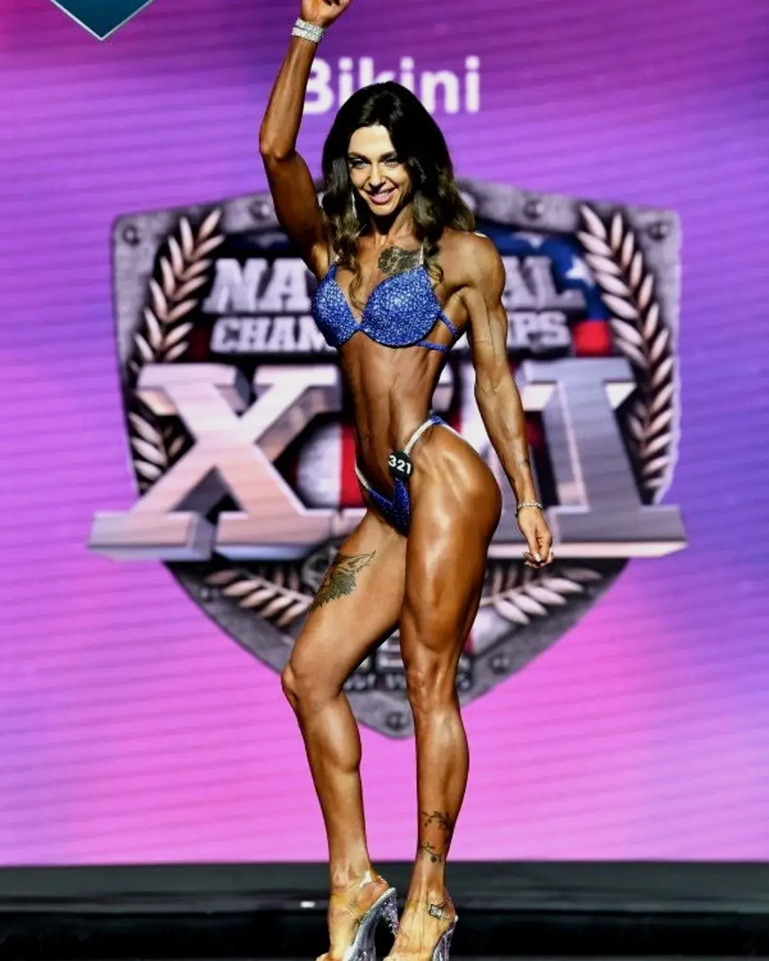 Tata P. on stage at NPC Nationals Bikini