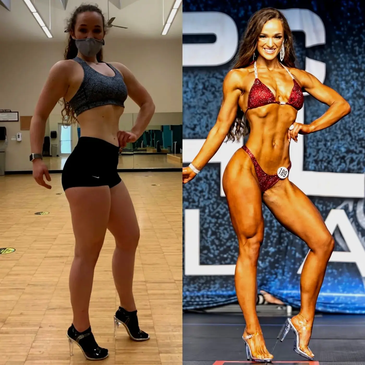 Before and after physique transformation
