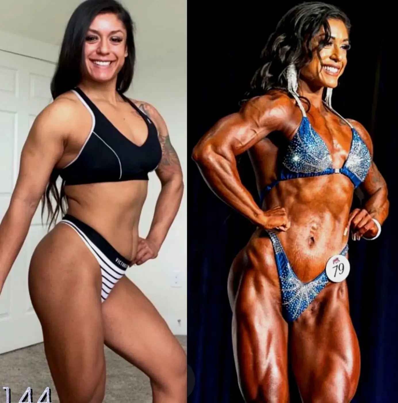 Before and after physique transformation